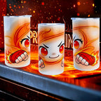 12oz Fire girl tumbler