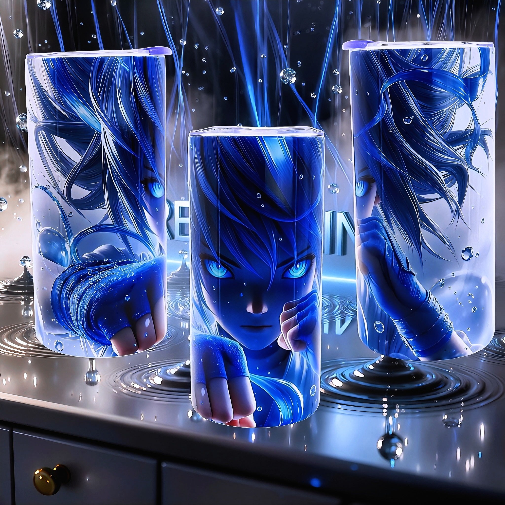 15oz Blue water fighter tumbler