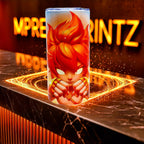 15oz Orange flame fighter tumbler