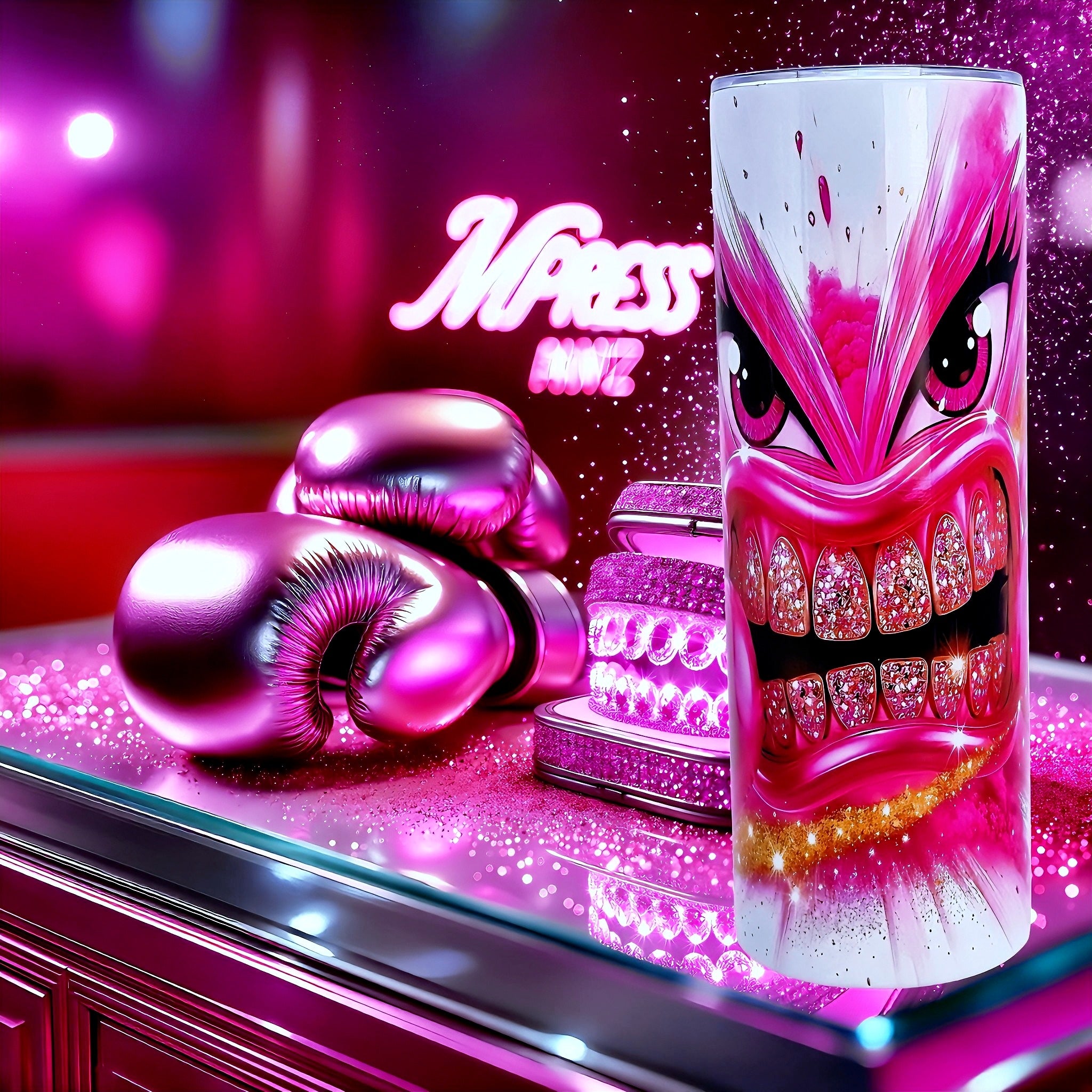 20oz Pink diamond fury tumbler