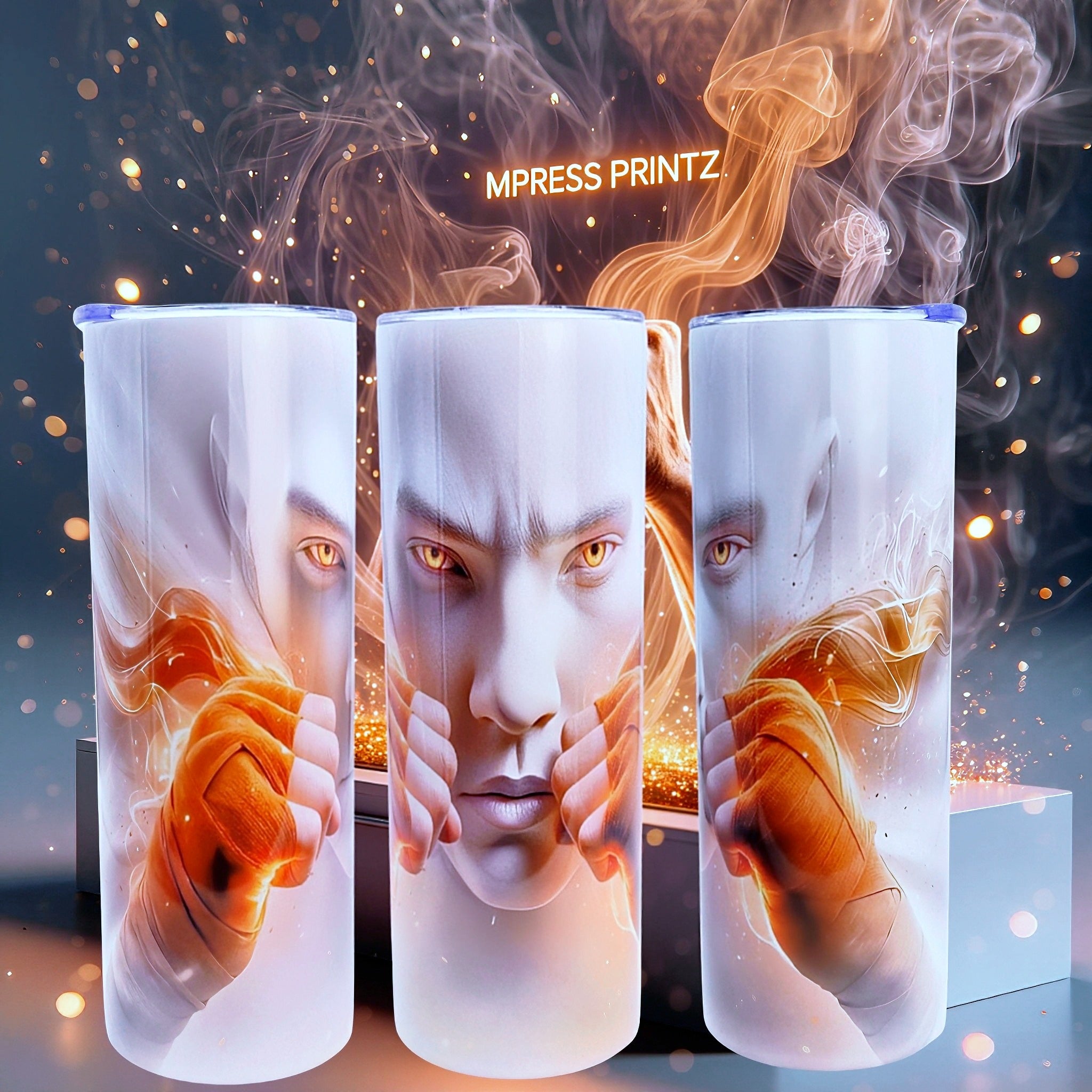 20oz Orange aura fighter tumbler