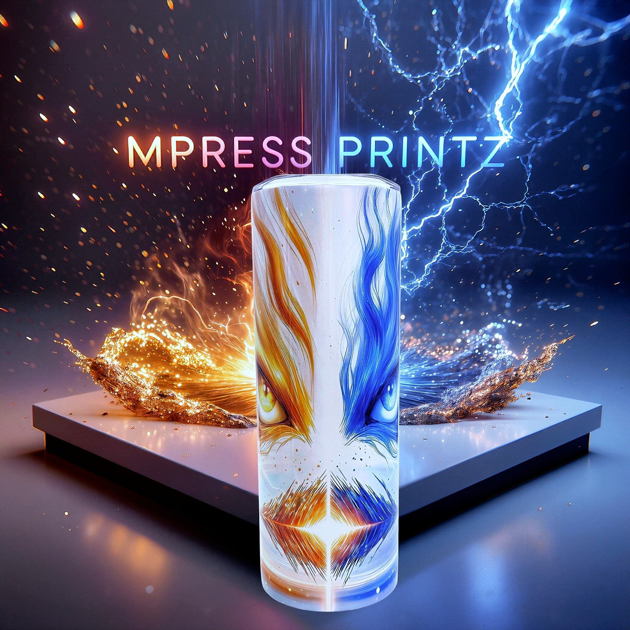20oz Fire vs ice tumbler