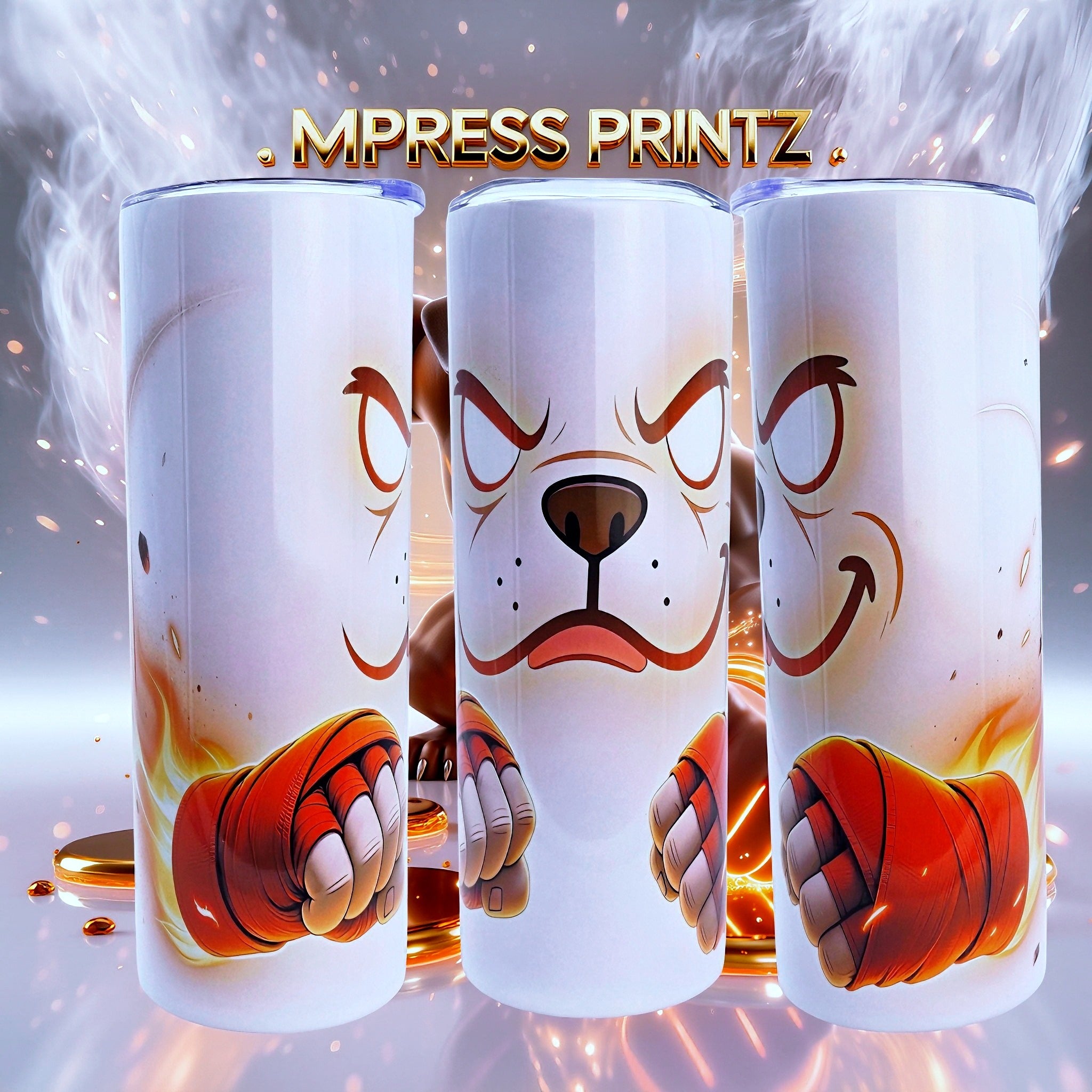 20oz Fiery dog tumbler