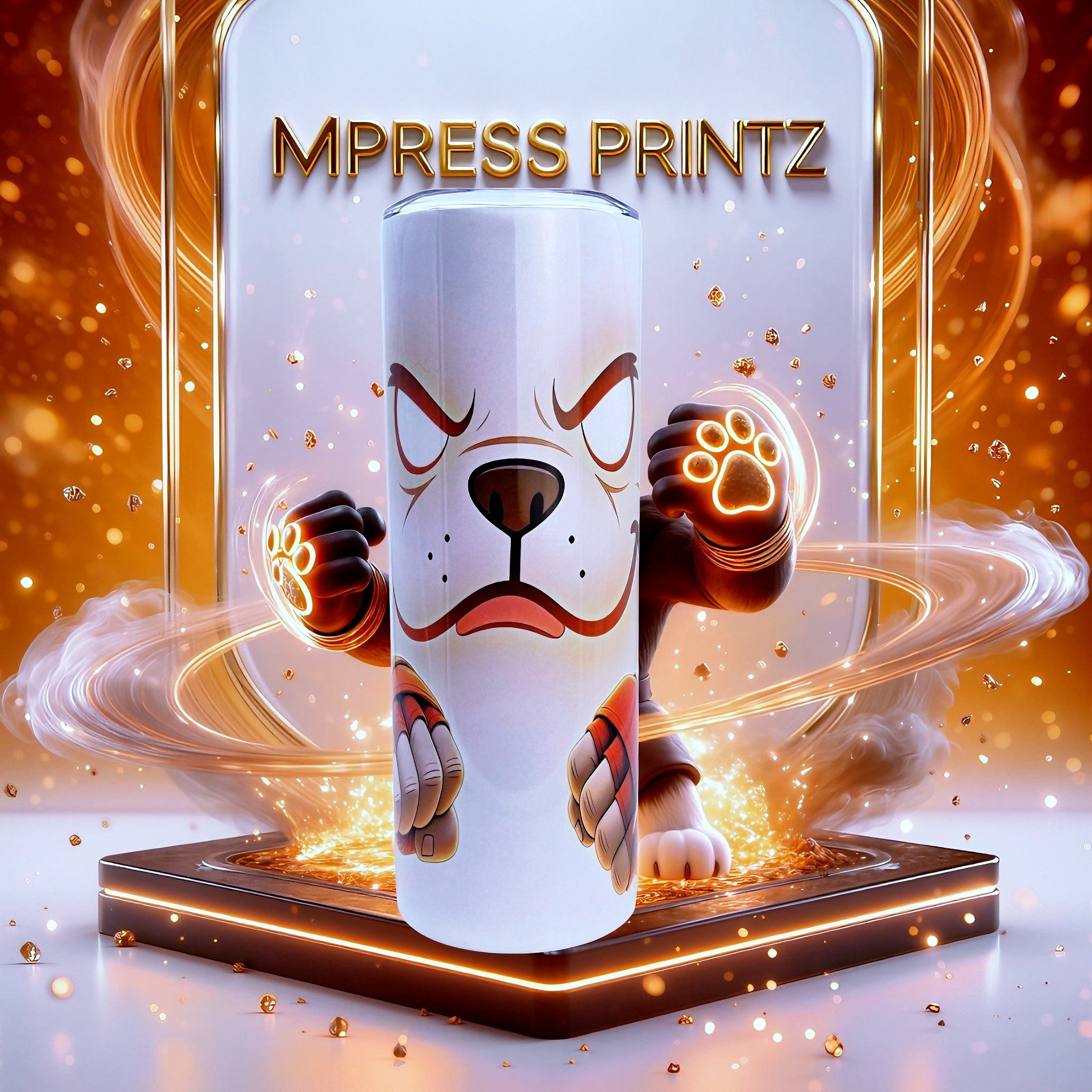 20oz Fiery dog tumbler