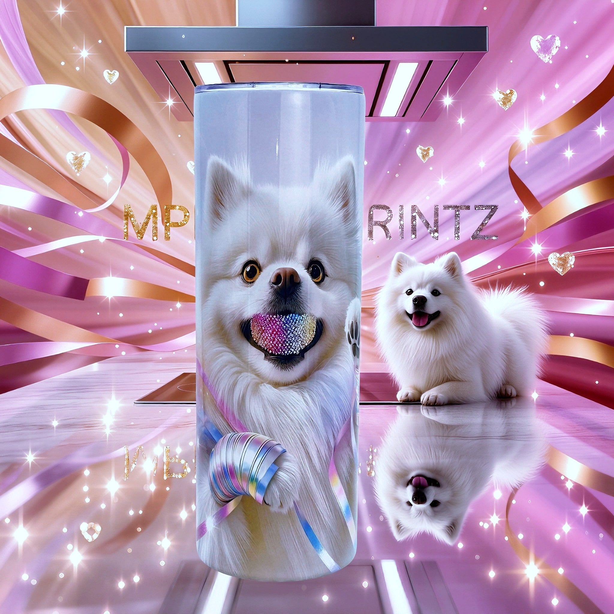 20oz Fluffy Grillz dog tumbler