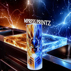 20oz Blue & orange fusion fighter tumbler