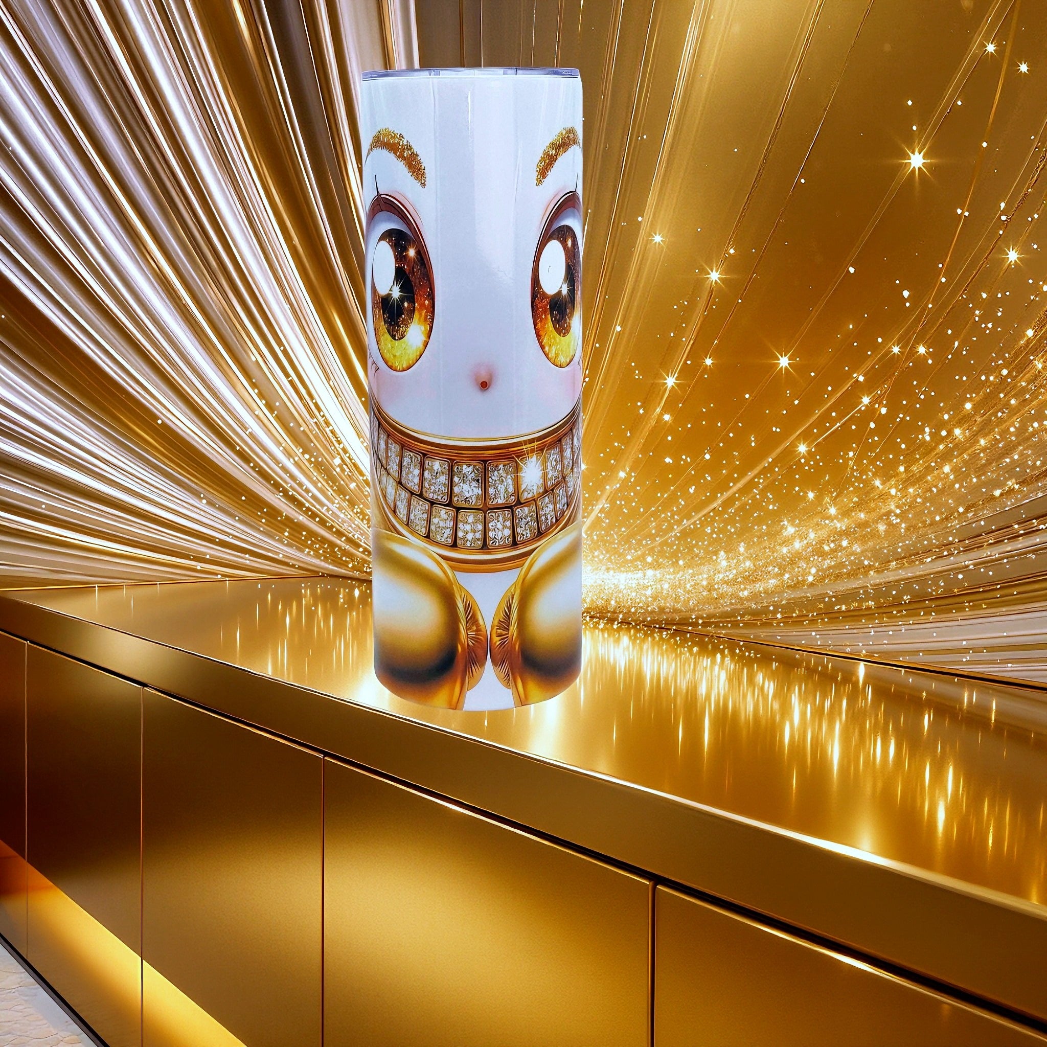 20oz Smiling gold boxer tumbler