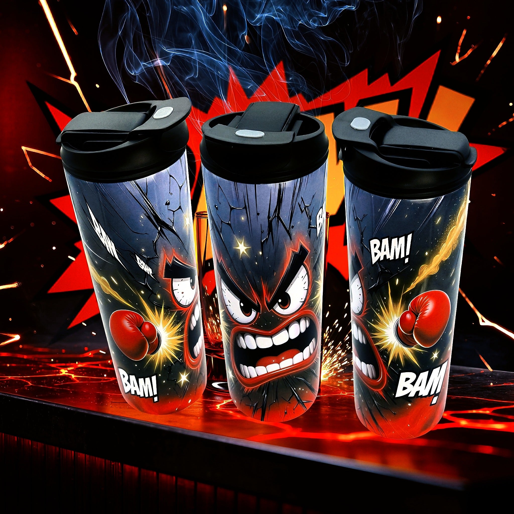 20oz Comic rage explosion tumbler