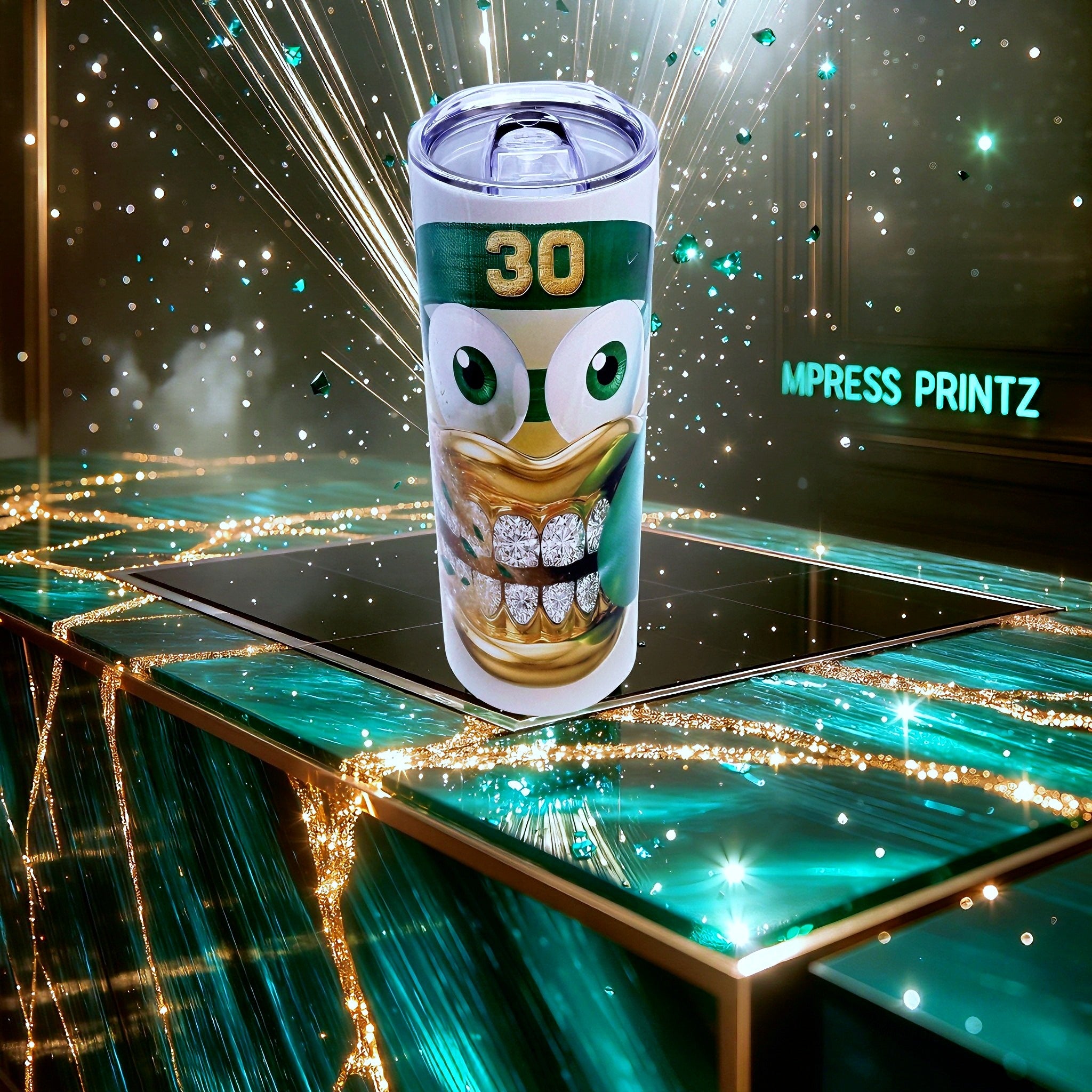 20oz #30 Emerald power punch tumbler