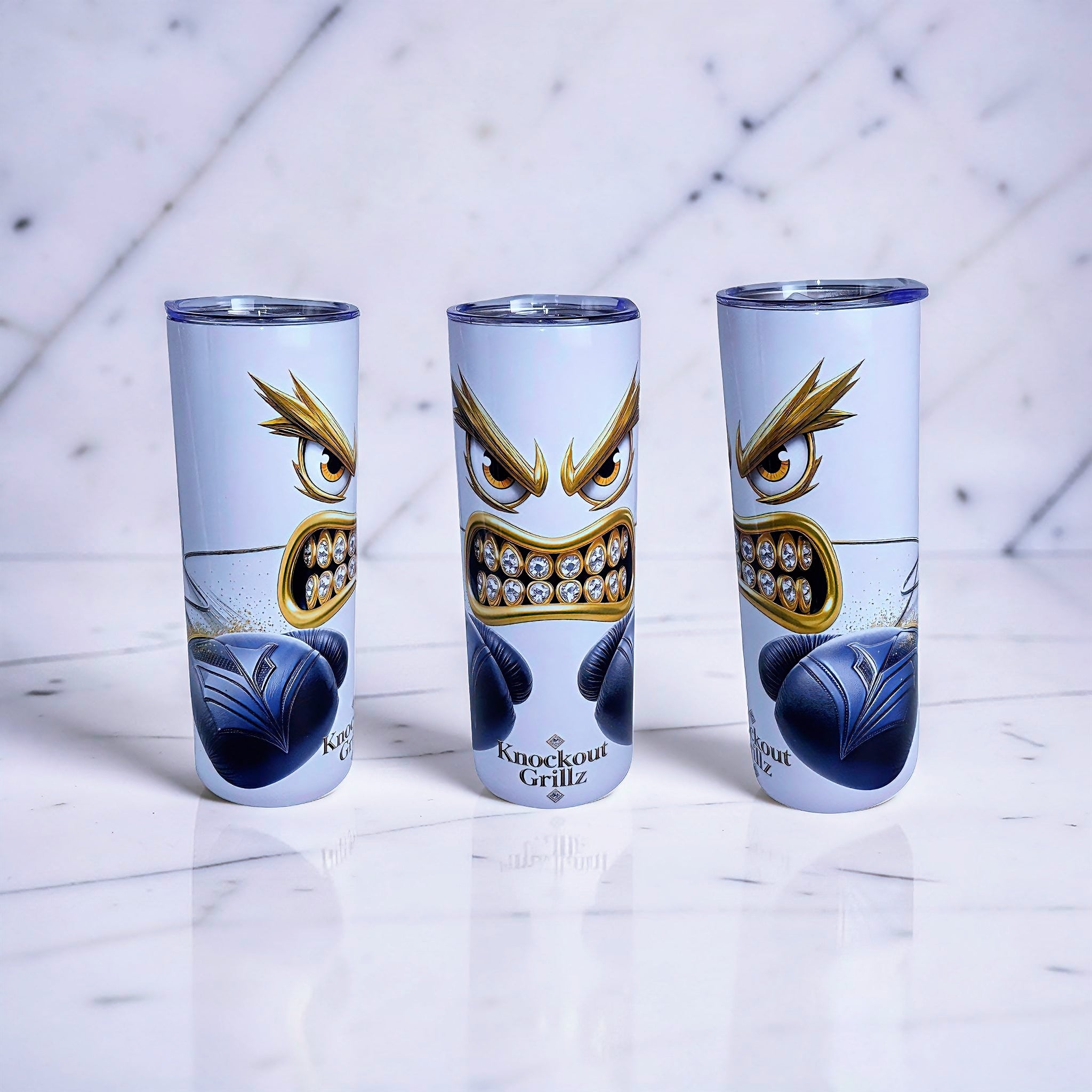 Knockout Grillz – Champion Edition 20oz Skinny Tumbler | Boxing Series