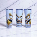 Knockout Grillz – Black & Gold Champion Edition 20oz Skinny Tumbler | Luxury Boxing Series