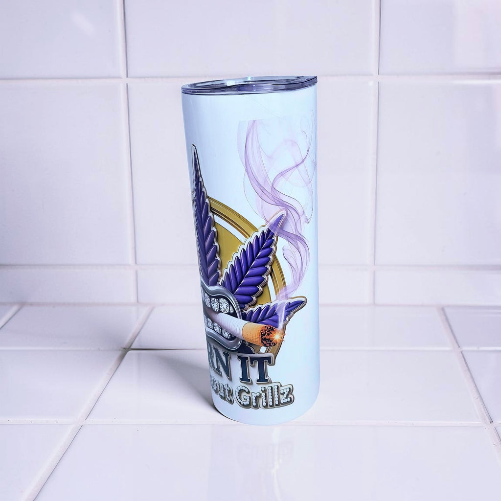 Blaze & Shine – Royal Violet Drip 20oz Stainless Steel Tumbler