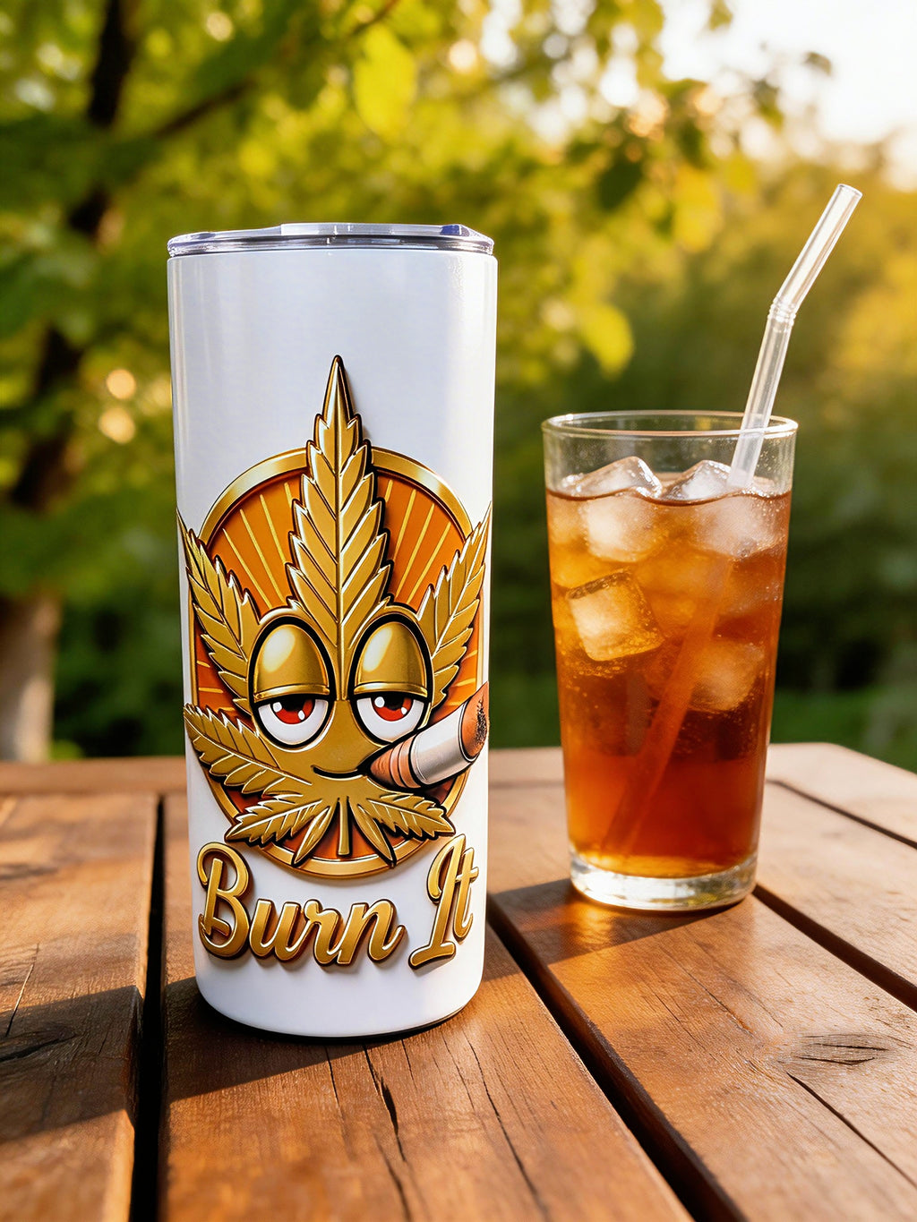 Burn & Shine – Golden Blaze Icon 20oz Stainless Steel Tumbler