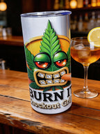 Burn & Shine – Emerald Flame Grillz 20oz Stainless Steel Tumbler