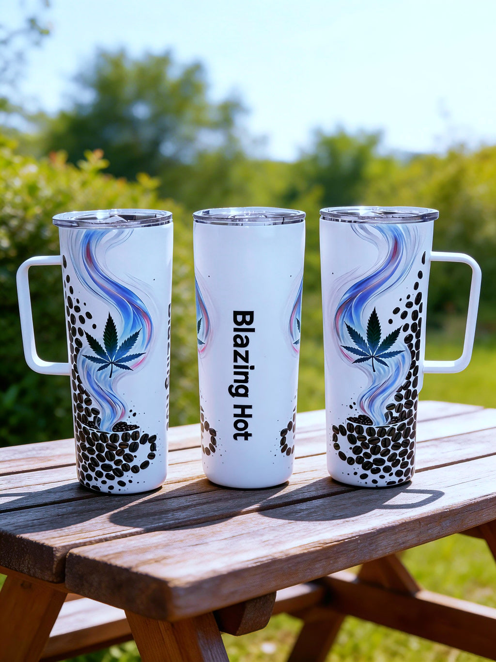 Blazing Hot – Smoke & Bean Fusion 20oz Handled Stainless Steel Tumbler
