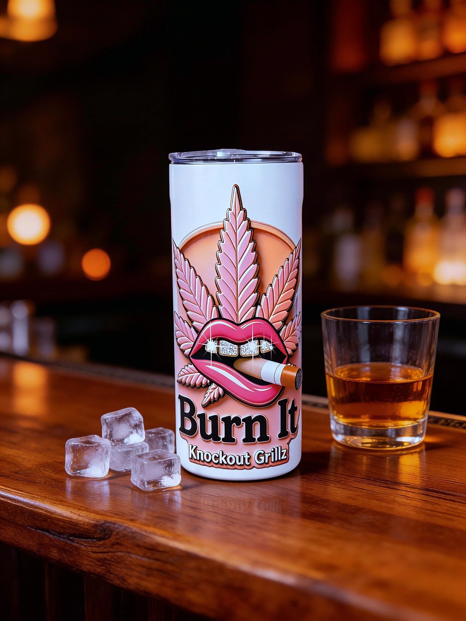 Blaze & Shine – Pink Ember Luxe Edition 20oz Skinny Stainless Steel Tumbler |