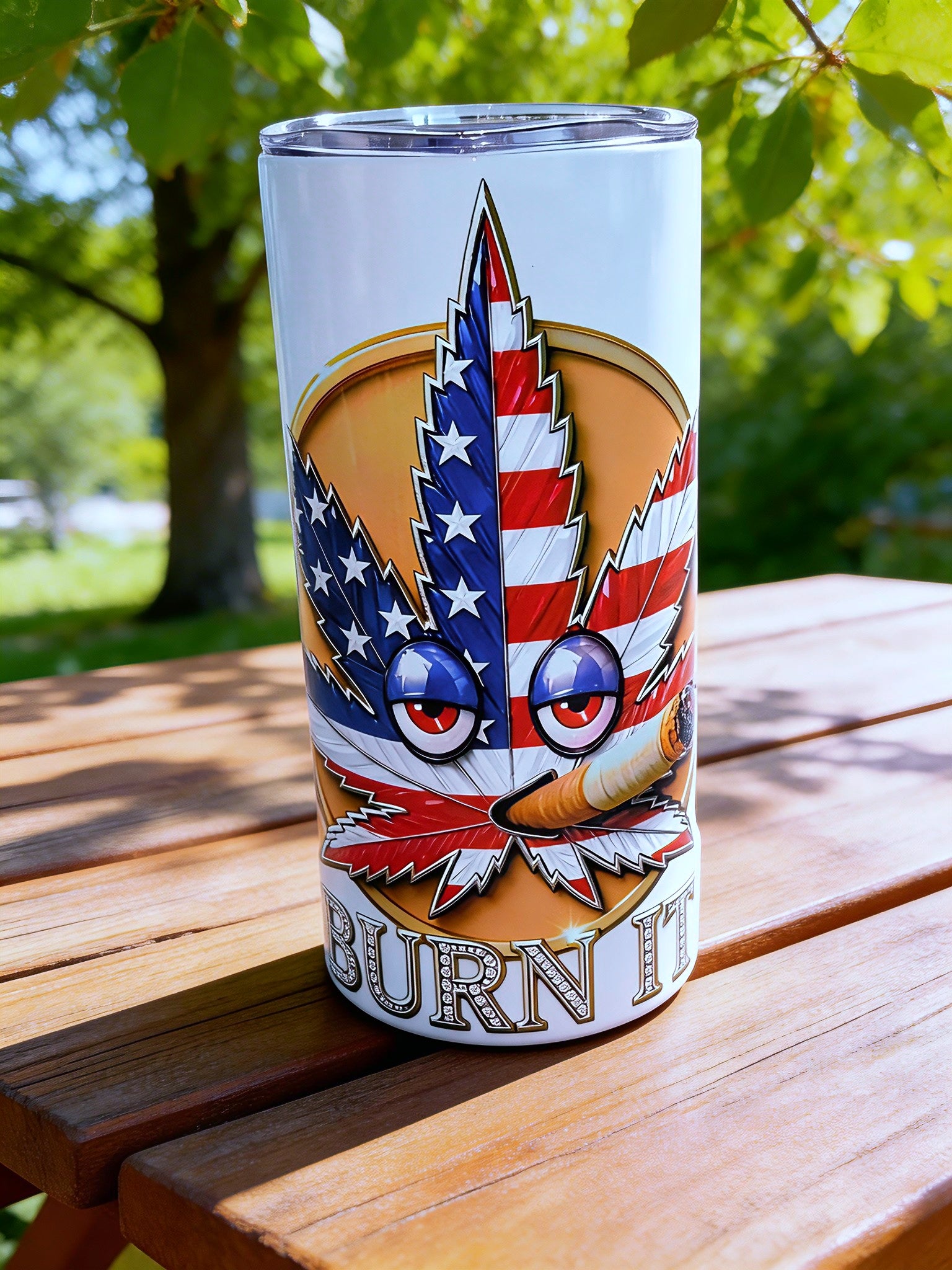 Blaze & Shine – Freedom Flame Edition 20oz Skinny Stainless Steel Tumbler |