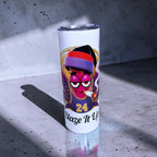 Blaze It Up “24” Wings Edition 20oz Straight Skinny Stainless Steel Tumbler – Metal Straw Included