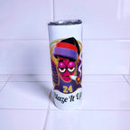Blaze It Up “24” Wings Edition 20oz Straight Skinny Stainless Steel Tumbler – Metal Straw Included