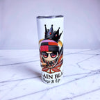 Blaze It Up “Inferno King” Crown Edition – 20oz Straight Skinny Stainless Steel Tumbler + Metal Straw