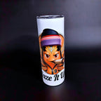 Blaze It Up “9” Street King 20oz Straight Skinny Tumbler – Metal Straw Included