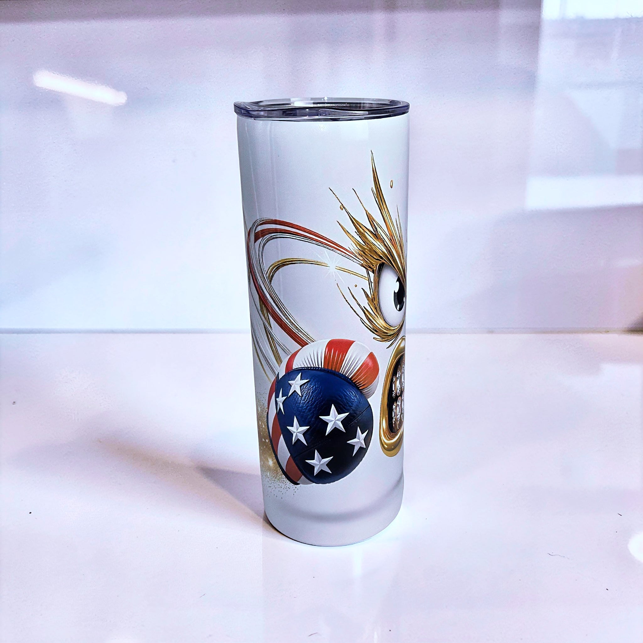 Knockout Grillz – USA Flag Edition 20oz Skinny Tumbler | Boxing Champion Series