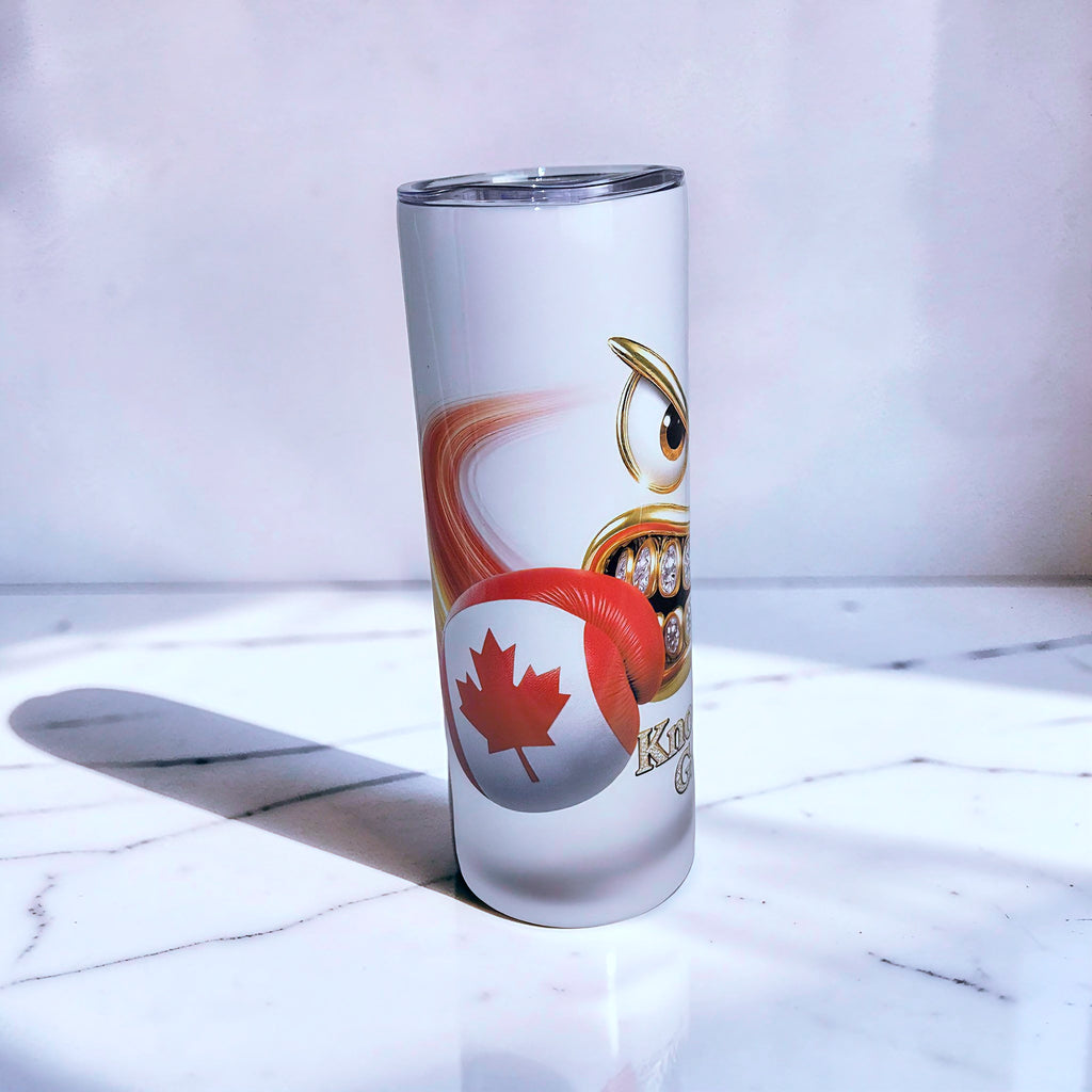Knockout Grillz – Canada Flag Boxing Edition 20oz Skinny Tumbler
