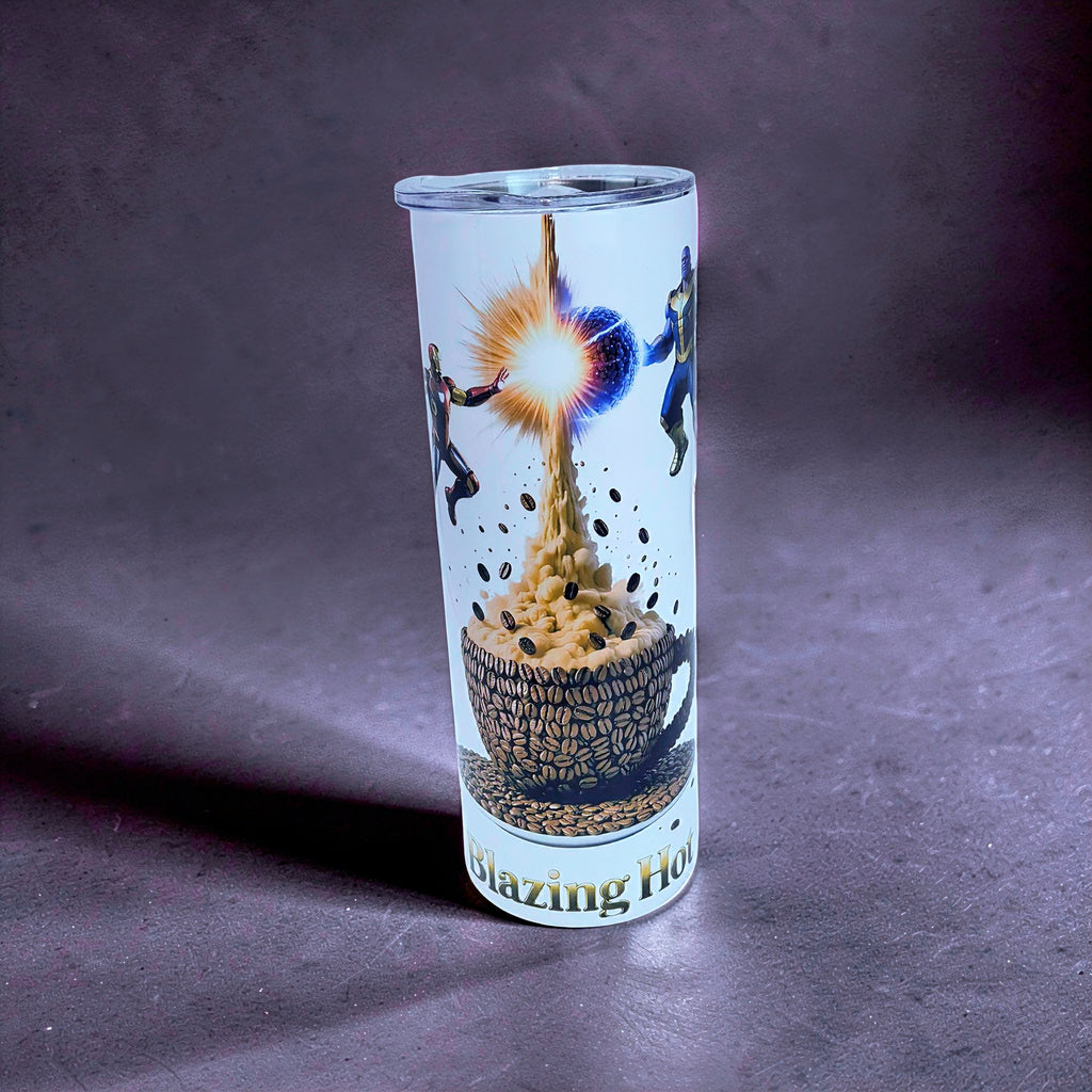 Blazing Hot – Heat Clash Hero Edition 20oz Handled Stainless Steel Tumbler