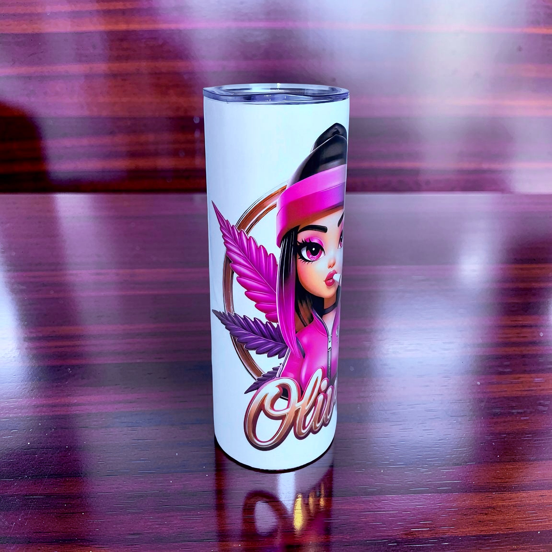Blaze Custom – Olivia Edition 20oz Skinny Stainless Steel Tumbler | Personalized by MpressPrintz