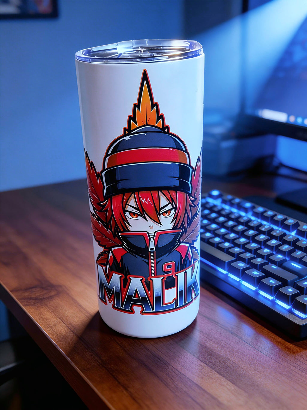 Blaze Custom – Malik Edition 20oz Skinny Stainless Steel Tumbler | Personalized by MpressPrintz