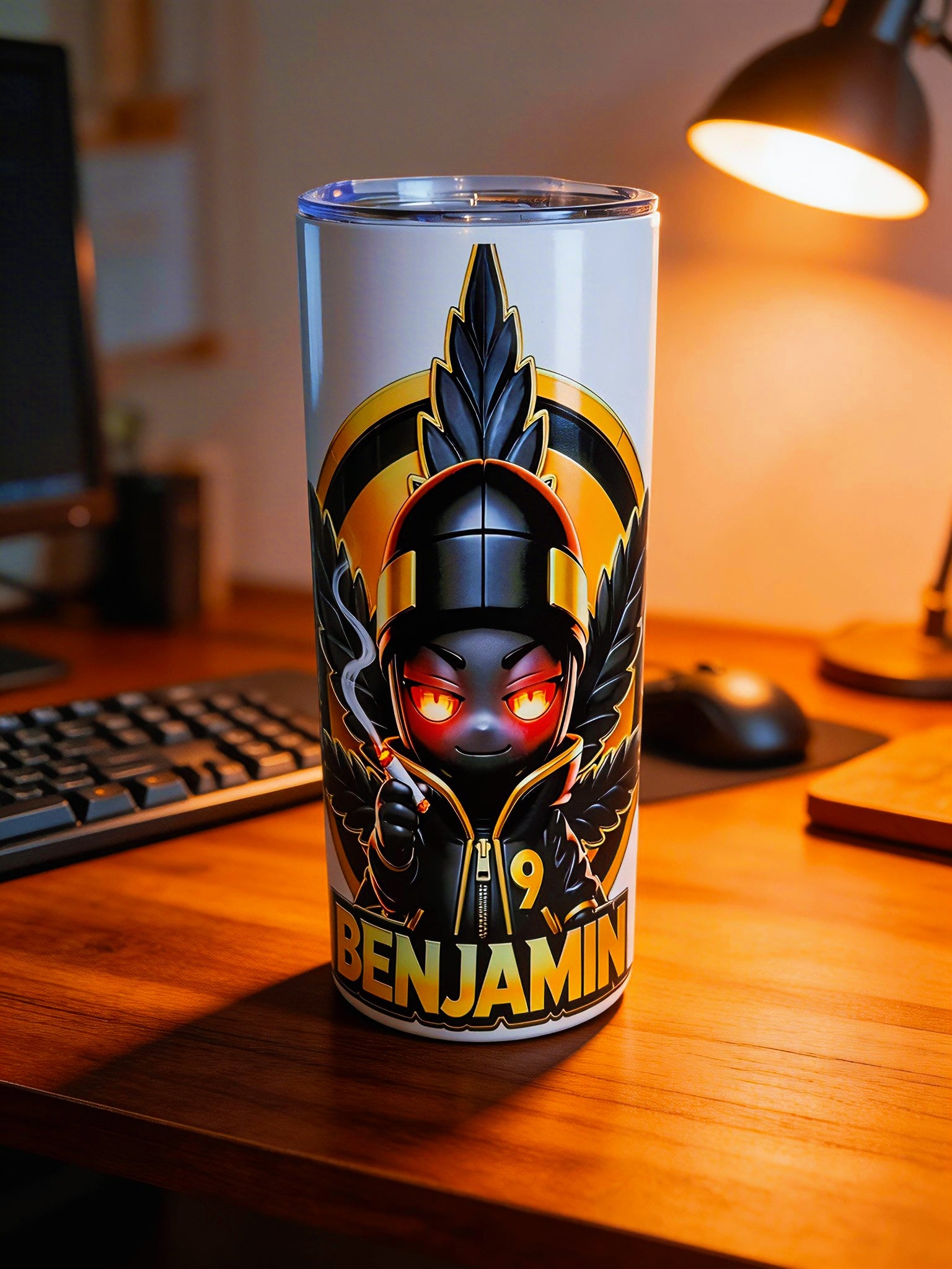 Blaze Custom – Benjamin Edition 20oz Skinny Stainless Steel Tumbler | Personalized by MpressPrintz