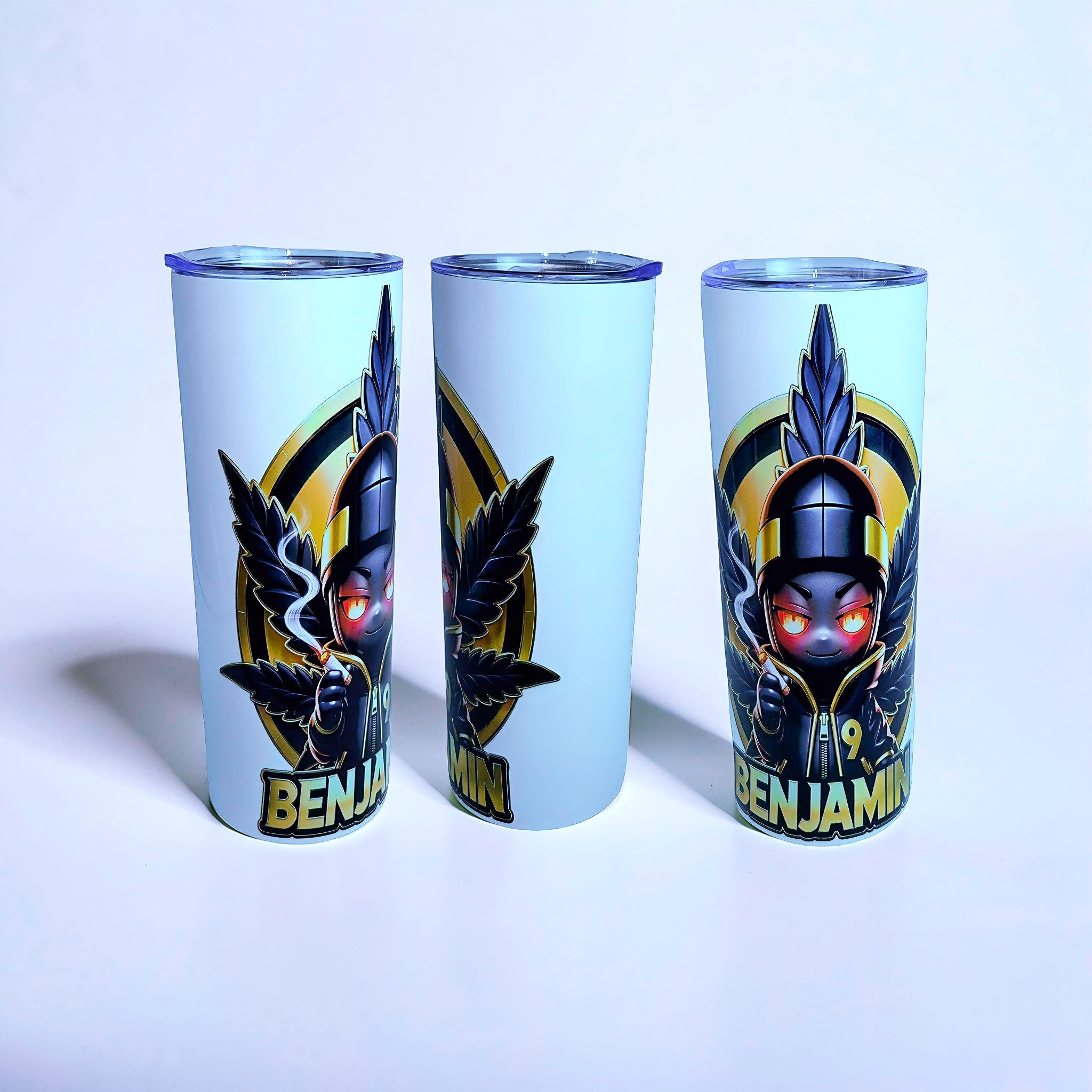 Blaze Custom – Benjamin Edition 20oz Skinny Stainless Steel Tumbler | Personalized by MpressPrintz