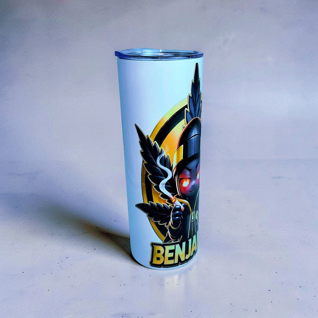 Blaze Custom – Benjamin Edition 20oz Skinny Stainless Steel Tumbler | Personalized by MpressPrintz