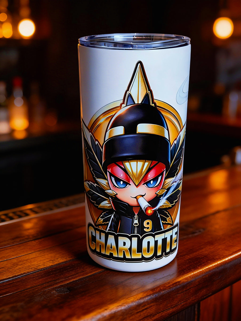 Blaze Custom – Charlotte Edition 20oz Skinny Stainless Steel Tumbler | Personalized by MpressPrintz