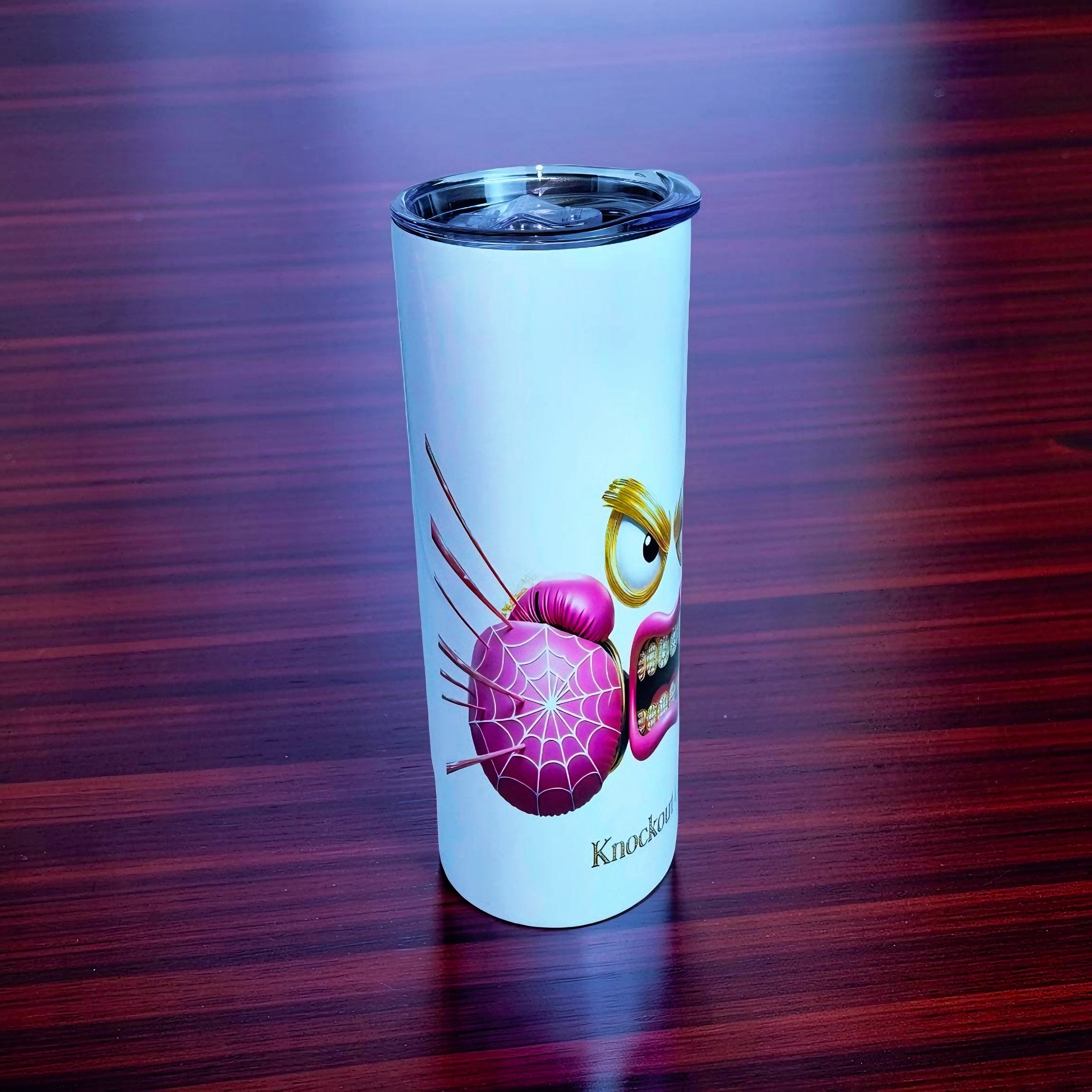 Knockout Grillz – Web Breaker Edition 20oz Skinny Stainless Steel Tumbler | By MpressPrintz