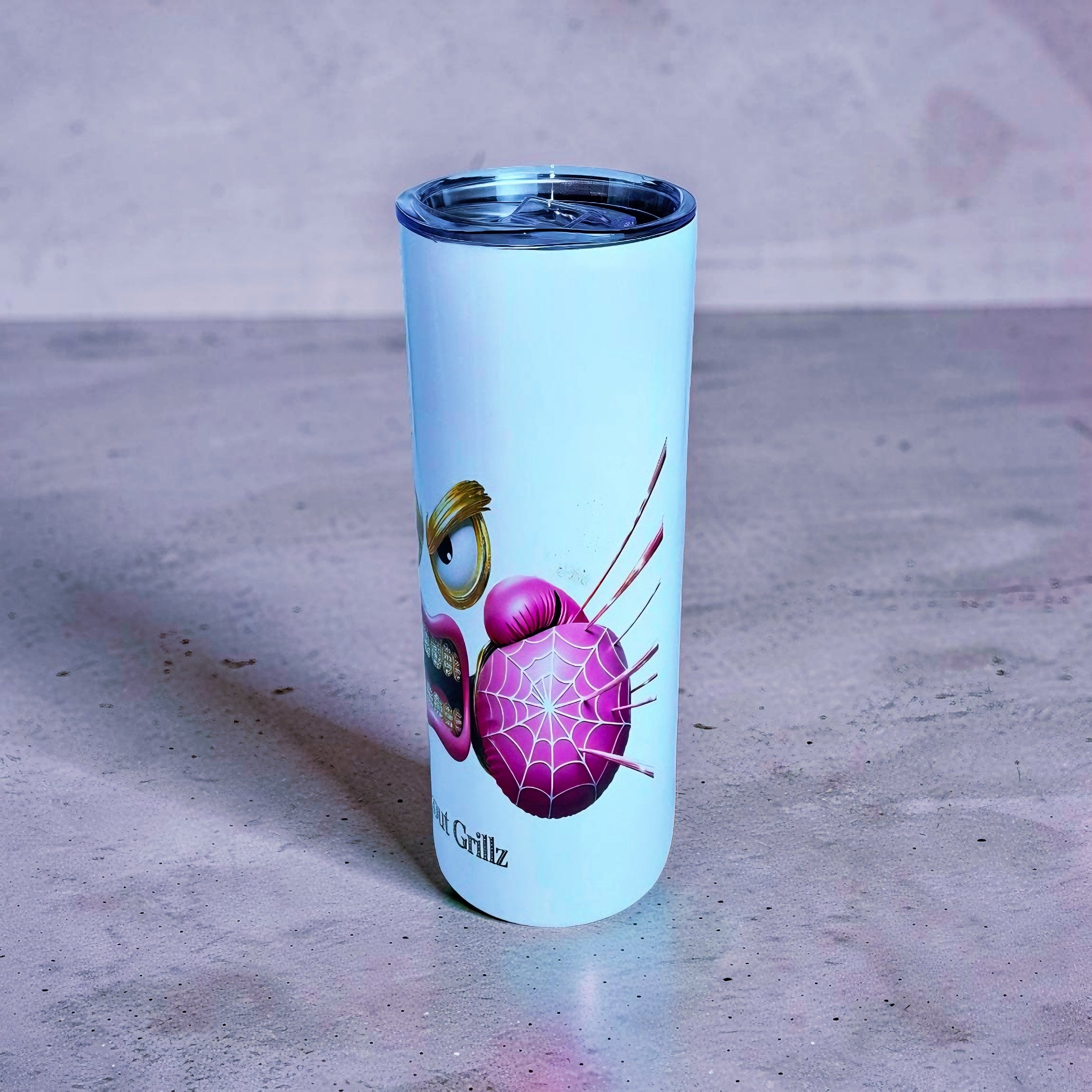 Knockout Grillz – Web Breaker Edition 20oz Skinny Stainless Steel Tumbler | By MpressPrintz