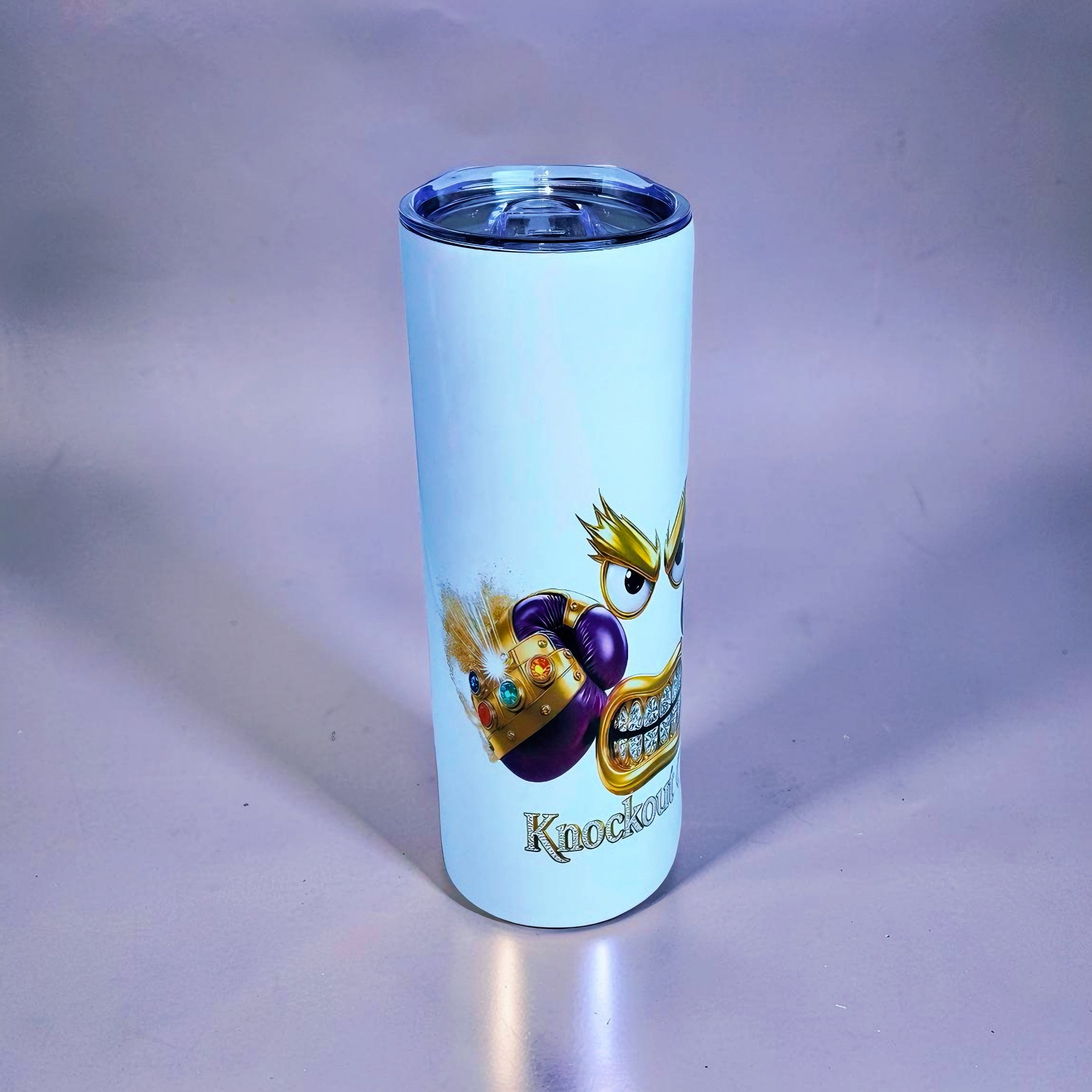 Knockout Grillz – Crown Crusher Edition 20oz Skinny Stainless Steel Tumbler | By MpressPrintz