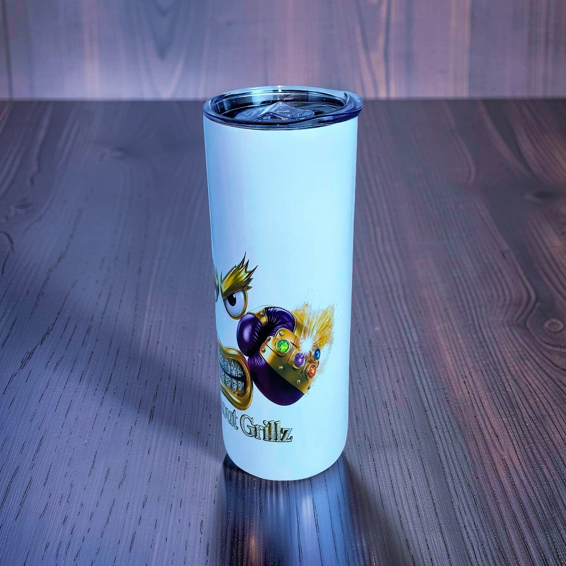 Knockout Grillz – Crown Crusher Edition 20oz Skinny Stainless Steel Tumbler | By MpressPrintz