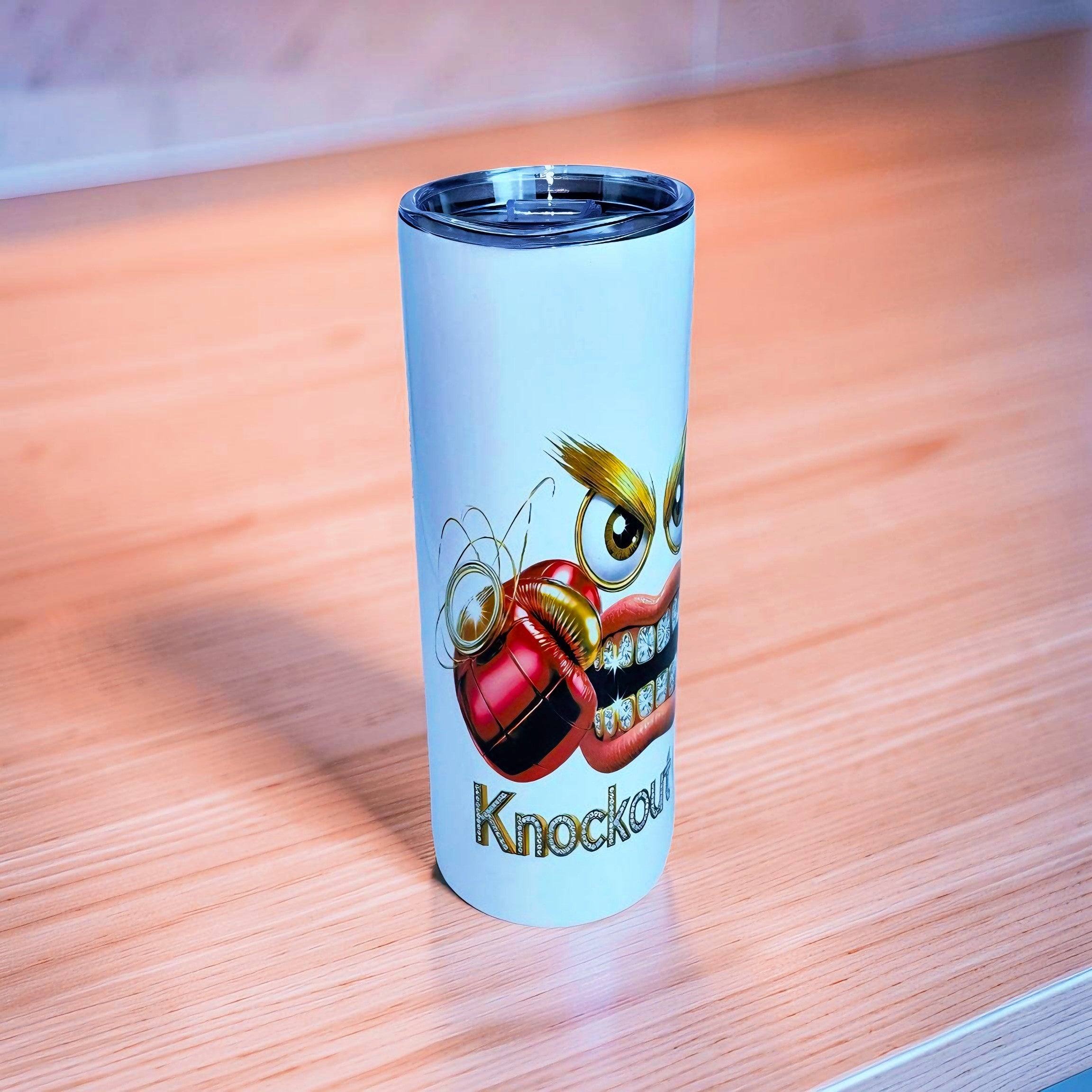 Knockout Grillz – Heavy Hitters Edition 20oz Skinny Stainless Steel Tumbler | By MpressPrintz