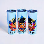 Blaze It Up – Cosmic Smoker Edition 20oz Skinny Stainless Steel Tumbler | By MpressPrintz