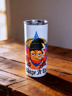 Blaze It Up – Cosmic Smoker Edition 20oz Skinny Stainless Steel Tumbler | By MpressPrintz