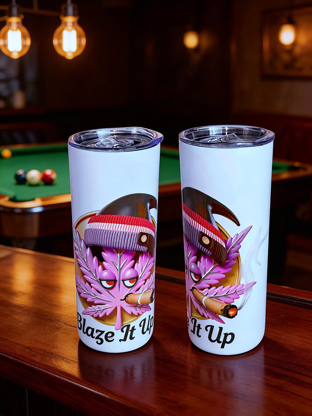 Blaze It Up – Street Smoker Edition 20oz Skinny Stainless Steel Tumbler | By MpressPrintz