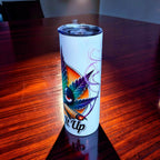 Blaze It Up – Sunset Leaf Edition 20oz Skinny Stainless Steel Tumbler | By MpressPrintz