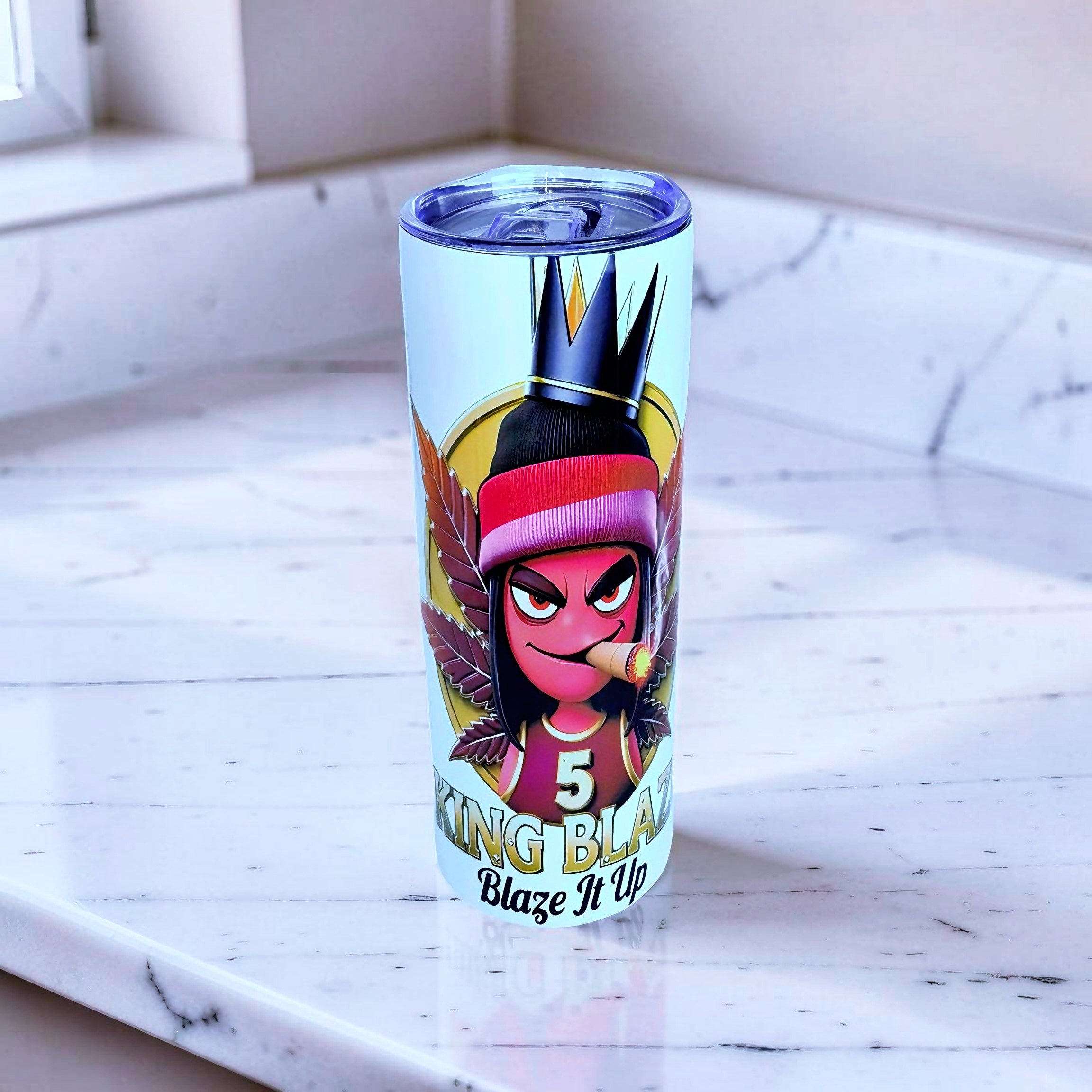 Royalty Blaze – King Blaze Edition 20oz Skinny Stainless Steel Tumbler | By MpressPrintz