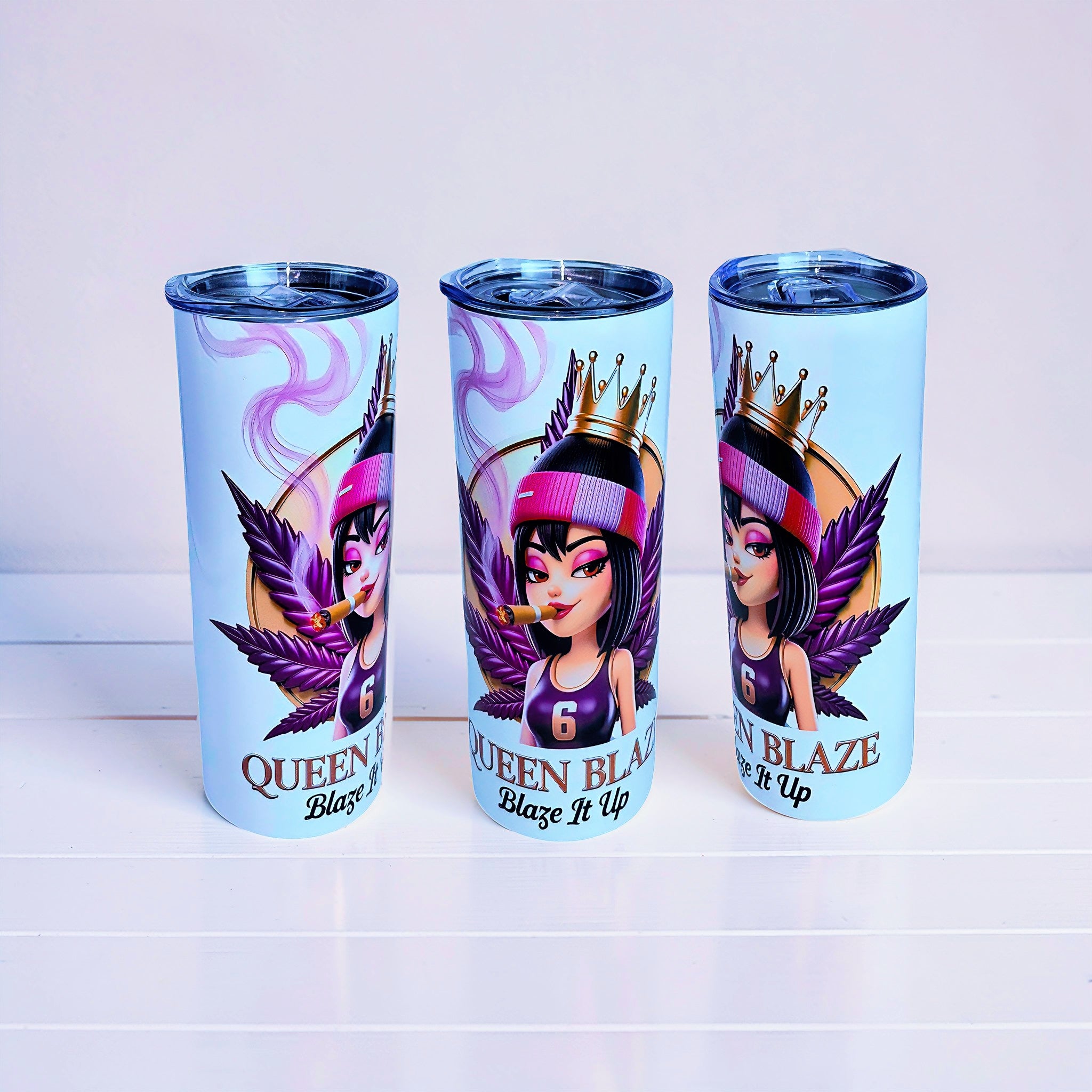 Royalty Blaze – Queen Blaze Edition 20oz Skinny Stainless Steel Tumbler | By MpressPrintz