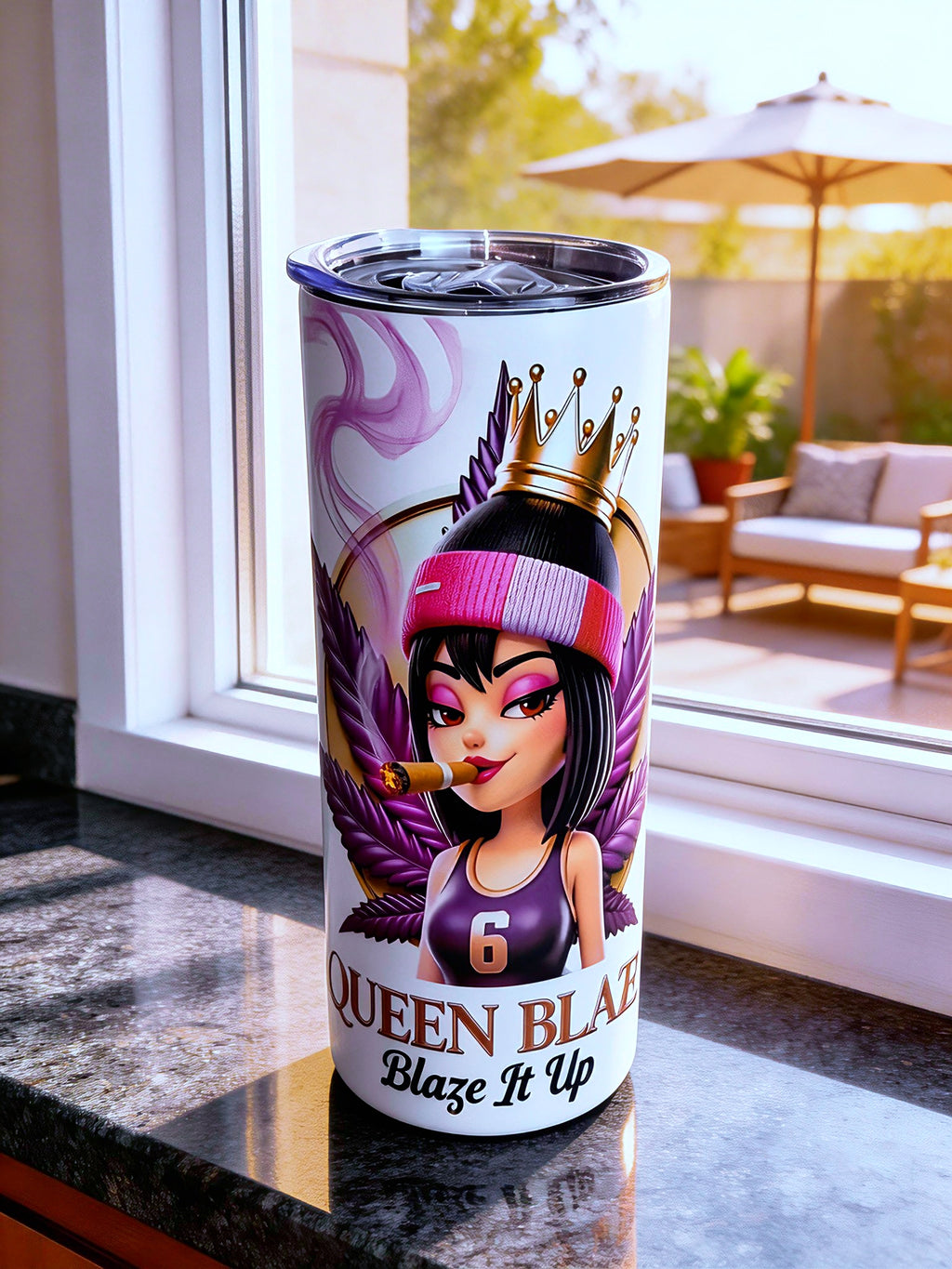 Royalty Blaze – Queen Blaze Edition 20oz Skinny Stainless Steel Tumbler | By MpressPrintz