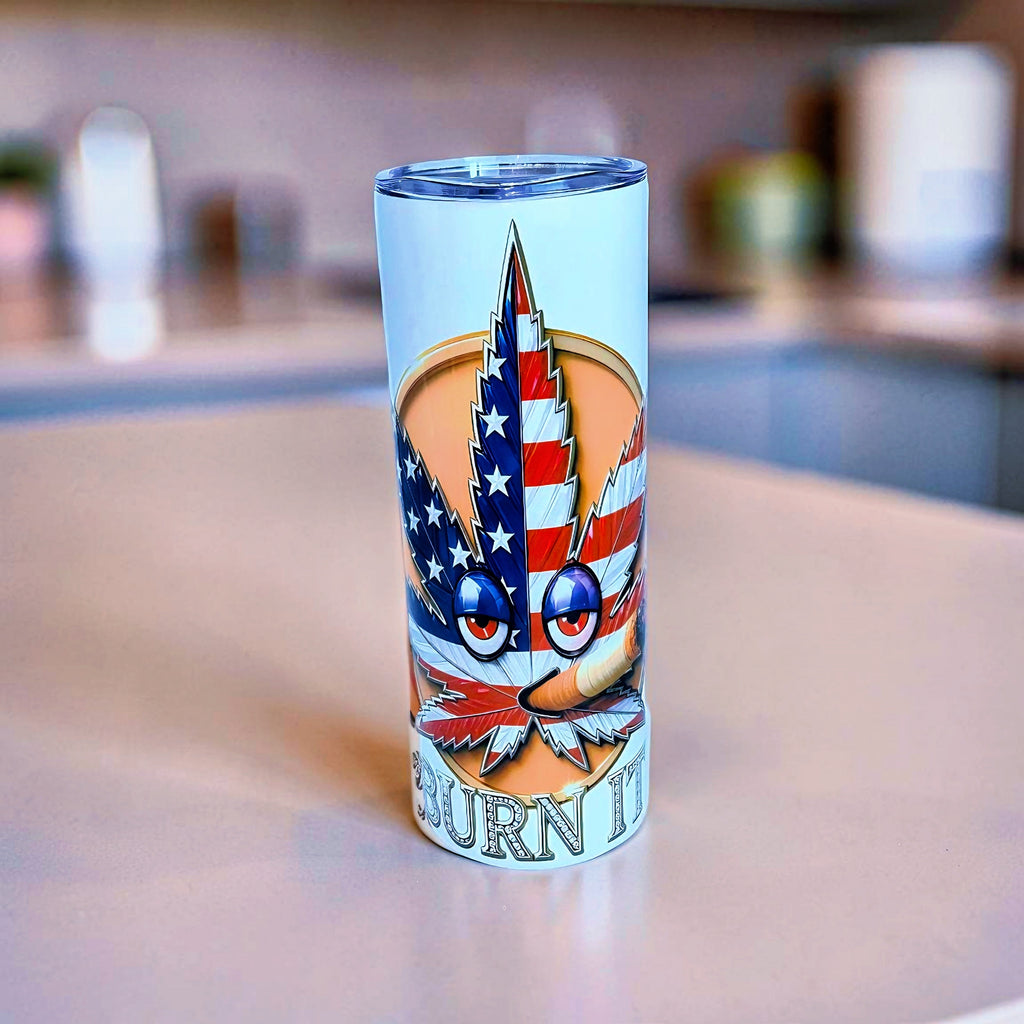 Blaze & Shine – Freedom Flame Edition 20oz Skinny Stainless Steel Tumbler |