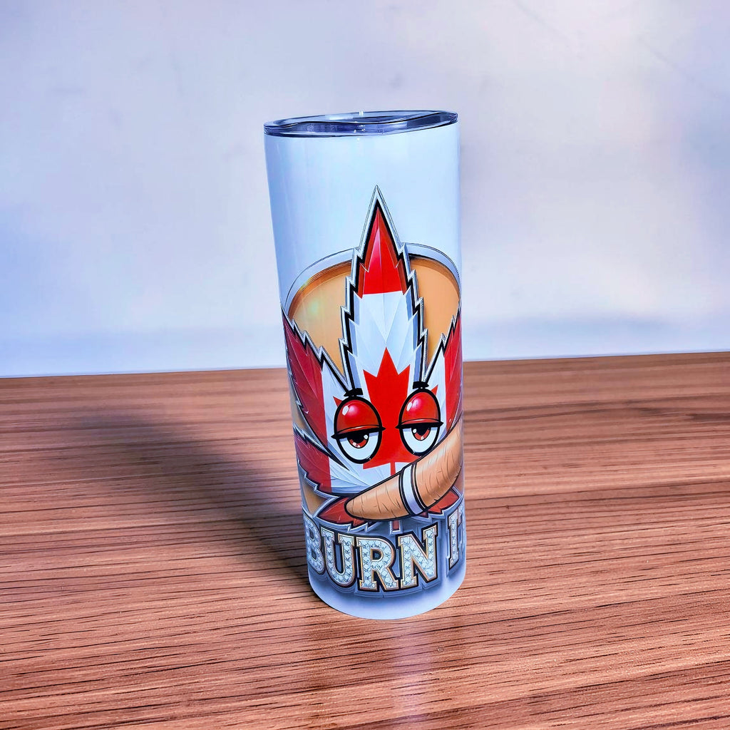 Maple Heat Glow – Burn & Shine 20oz Skinny Tumbler