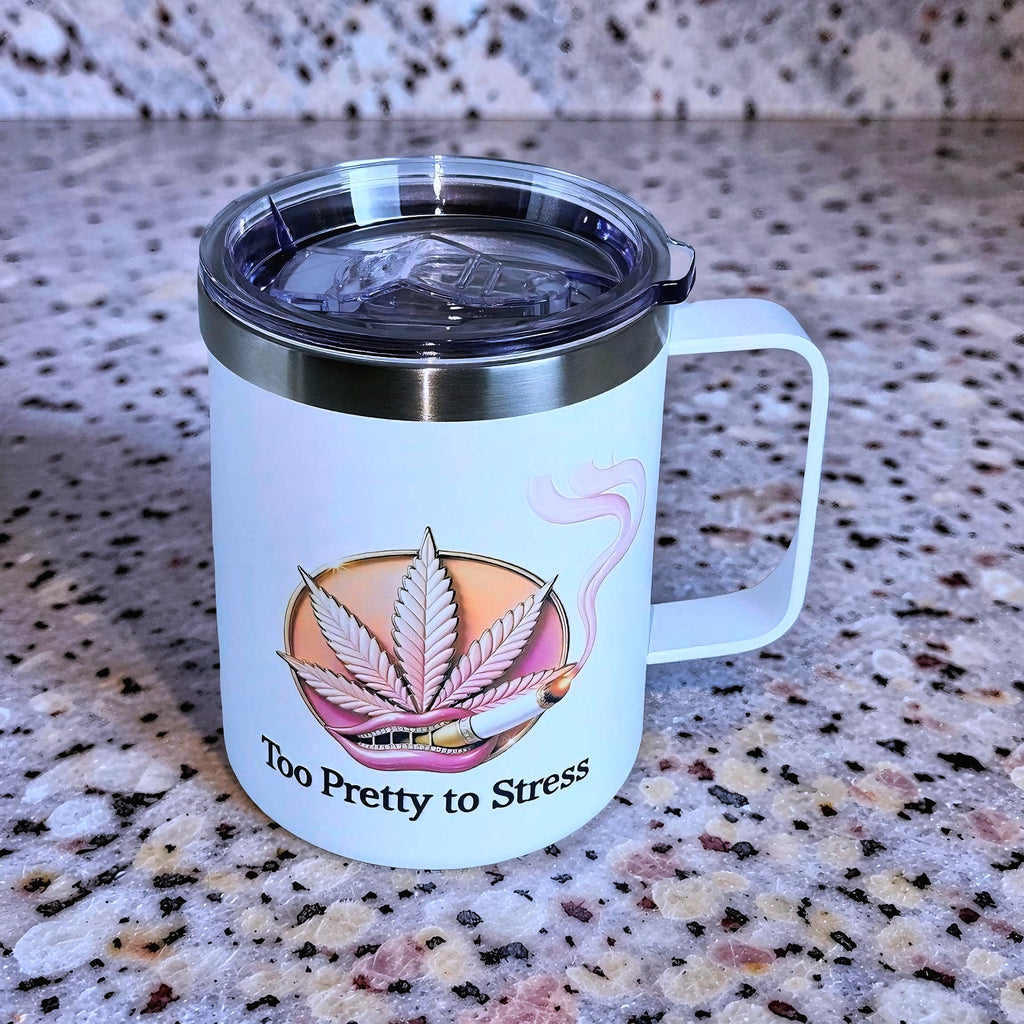 Too Pretty to Stress – Blaze & Motivate 12oz Insulated Coffee Mug