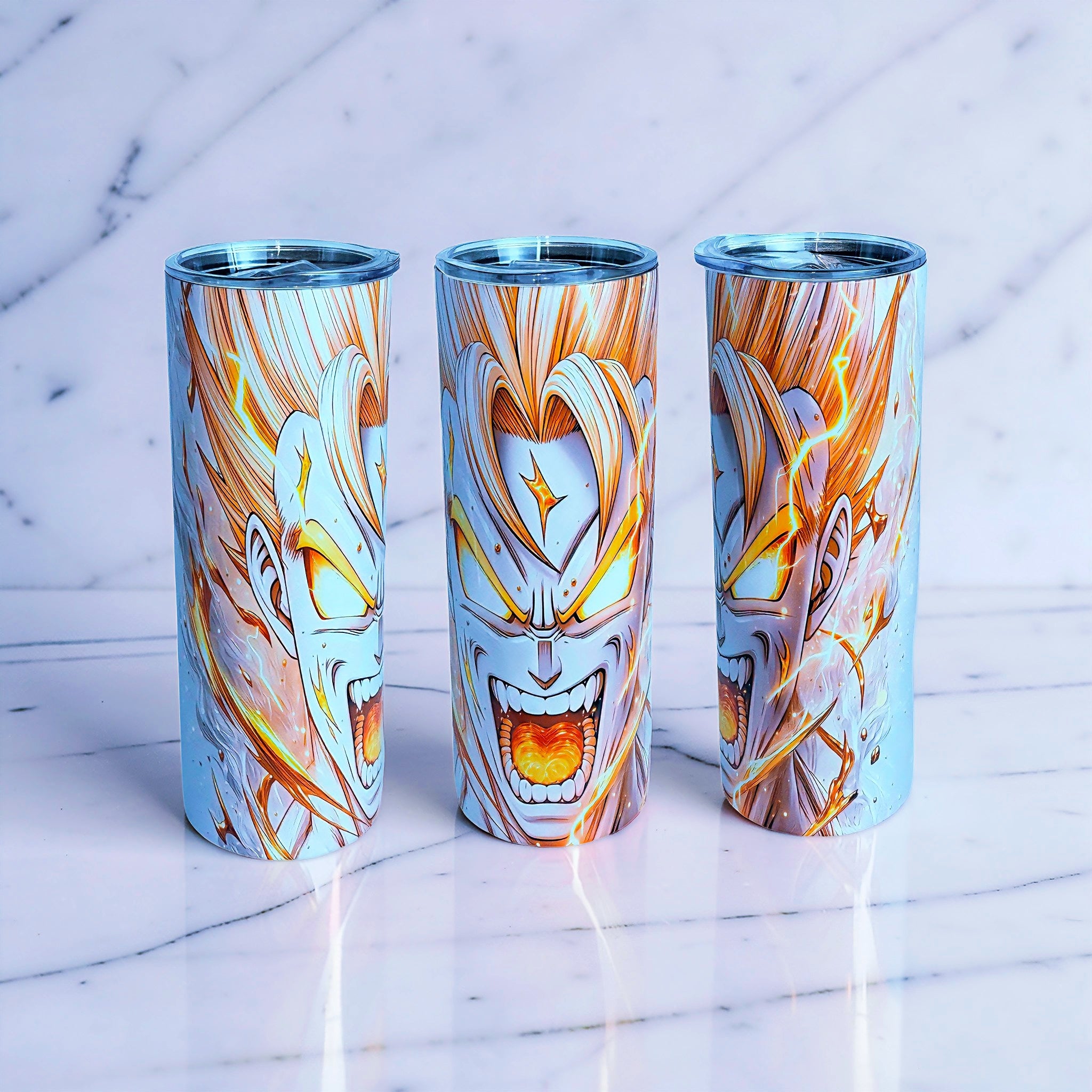 20oz Golden Saiyan Aura Tumbler